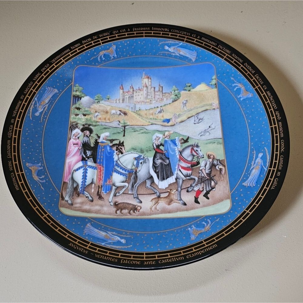 D'Arceau Limoges Le Tres Riches 1987 JANVIER January Ltd Ed Plate